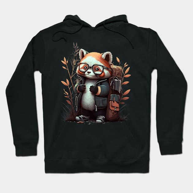 Back to School Red Panda Hoodie by dmac